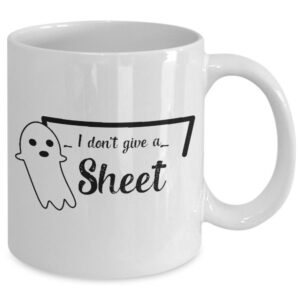 I Don't Give a Sheet Halloween Coffee Mug